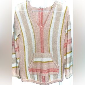 Hem & Thread pullover hoodie size Small beautiful coral colors light weight